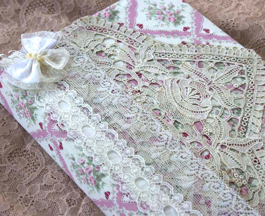 Baby Girl Keepsake Book - vintage shabby chic style