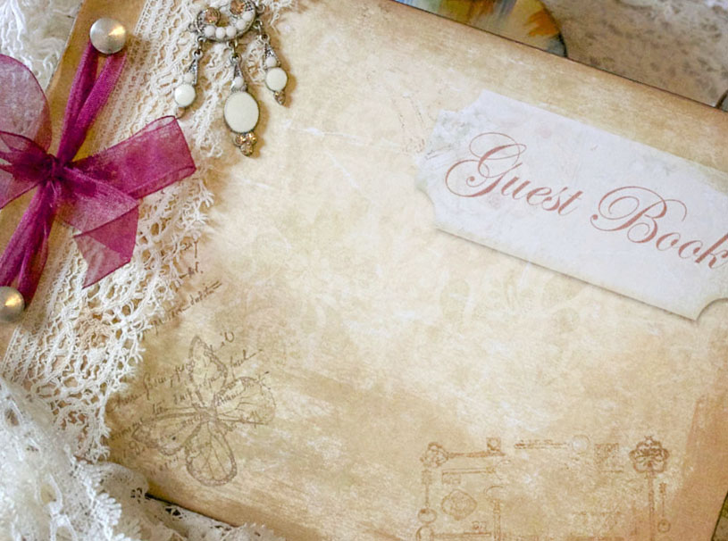 wedding guest book vintage shabby chic custom on luulla wedding guest book vintage shabby chic custom on luulla